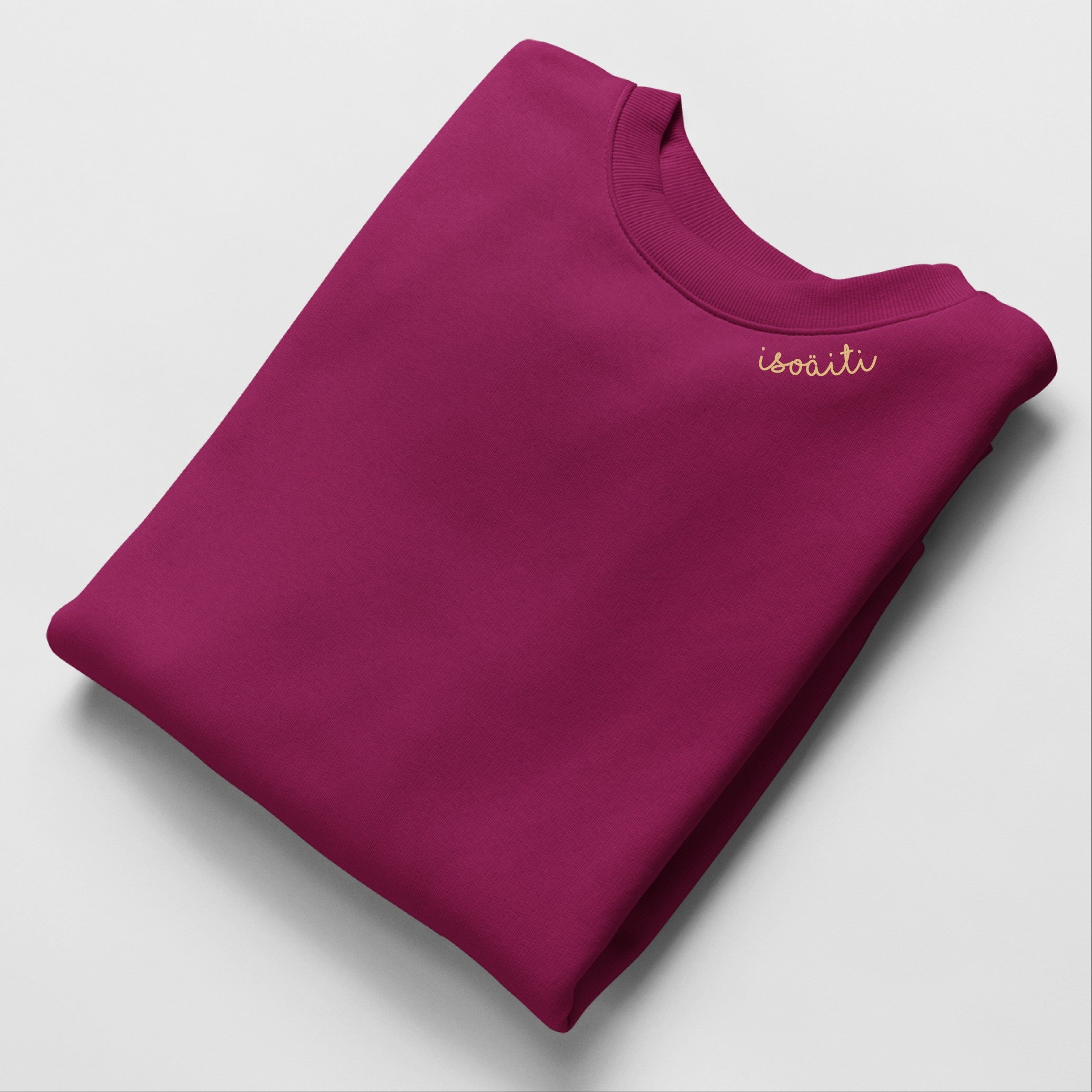 Embroidered Collar Organic Cotton Sweatshirt "Isoäiti" (FI)